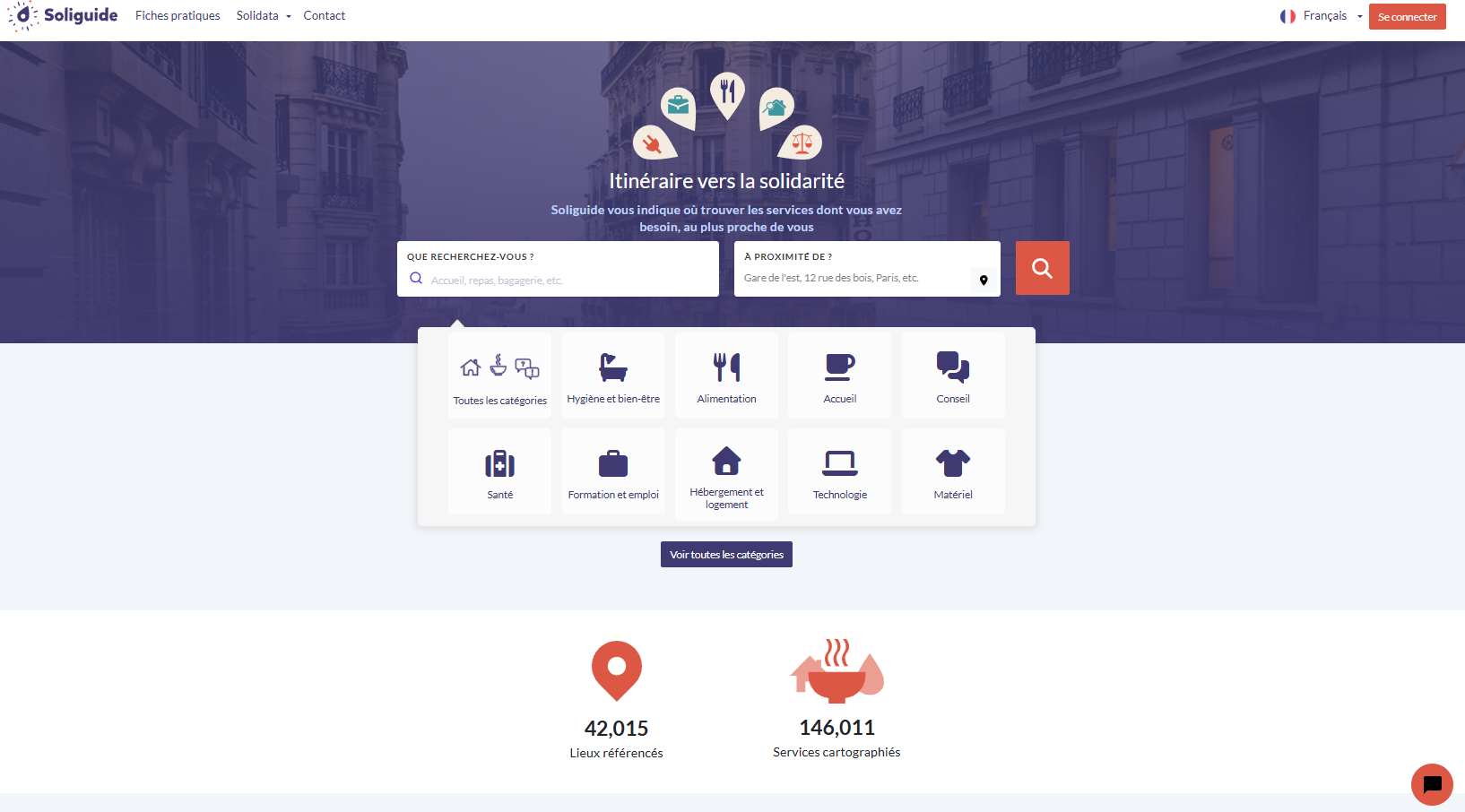 Nous sommes sur le soliguide 